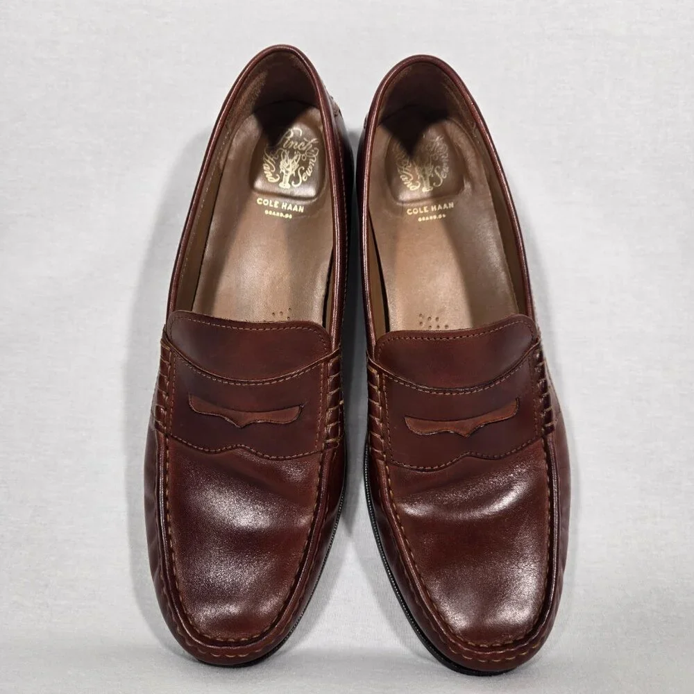 COLE HAAN American Iconic Heritage Classic Brown Penny Loafers Men's Size12 M. - Picture 9 of 17
